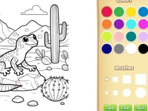 สมุดระบายสีสัตว์ทะเลทรายสำหรับเด็ก เกมออนไลน์