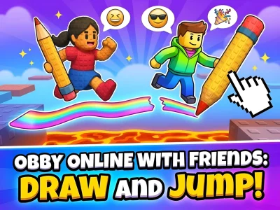 Obby online with friends: Draw and Jump! เกมออนไลน์