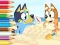 Coloring Book: Bluey On The Beach เกมออนไลน์