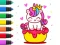 Coloring Book: Unicorn Cupcake เกมออนไลน์