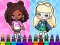 Coloring Book: Aha World Sporty Girl เกมออนไลน์