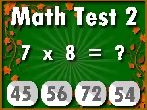 Math Test 2 เกมออนไลน์