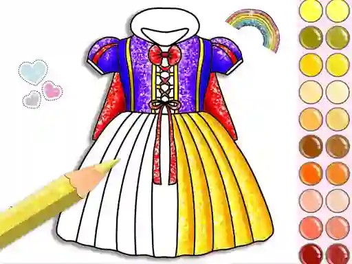 Princess Glitter Coloring เกมออนไลน์