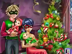 Dotted Girl Family Christmas เกมออนไลน์