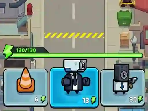 Toilet fight Police vs zombie เกมออนไลน์