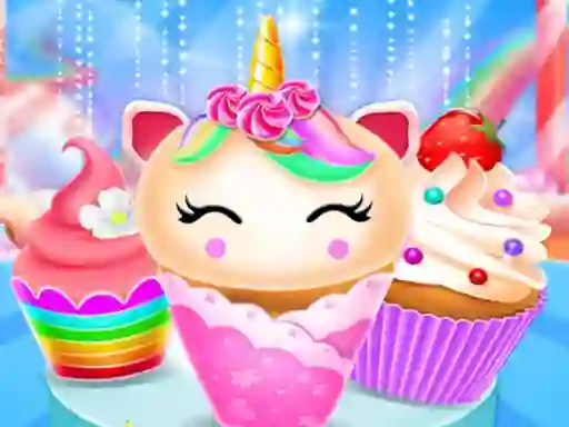 Unicorn Mermaid Cupcake Cooking Design เกมออนไลน์