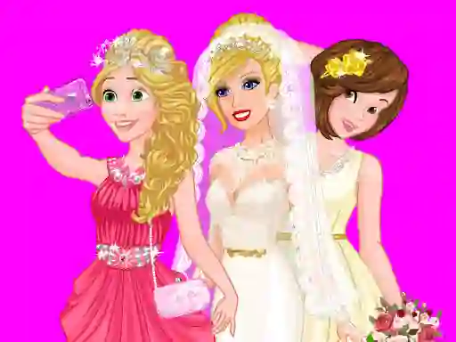 Barbie's Wedding Selfie With Princesses เกมออนไลน์