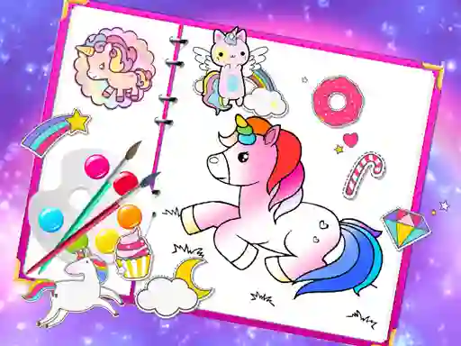 Fabulous Cute Unicorn Coloring Book เกมออนไลน์