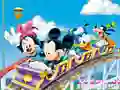 Mickey in Rollercoaster - Set the blocks เกมออนไลน์