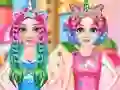Princesses Rainbow Unicorn Hair Salon เกมออนไลน์
