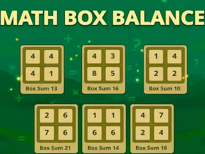 Math Box Balance เกมออนไลน์