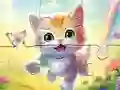 Jigsaw Puzzle: Kitten With Butterfly เกมออนไลน์