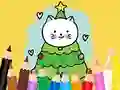 Coloring Book: Cats And Christmas Tree เกมออนไลน์
