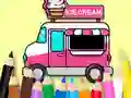 Coloring Book: Ice Cream Car เกมออนไลน์