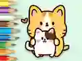 Coloring Book: Hugging Cat เกมออนไลน์