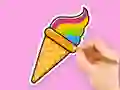 Coloring Book: Rainbow Ice Cream เกมออนไลน์
