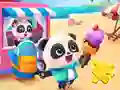 Jigsaw Puzzle: Baby Panda Ice Cream Car เกมออนไลน์