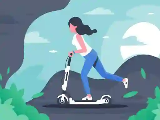 Electric scooter rides jigsaw เกมออนไลน์