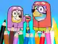 Coloring Book: Bluey Flossing Grannies เกมออนไลน์