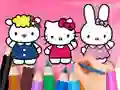 Coloring Book: Hello Kitty With Friends เกมออนไลน์