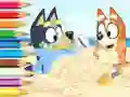 Coloring Book: Bluey On The Beach เกมออนไลน์