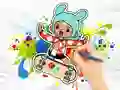 Coloring Book: Toca Boca Skateboard เกมออนไลน์