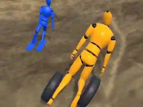 Ragdoll Racing: Extreme Downhill เกมออนไลน์