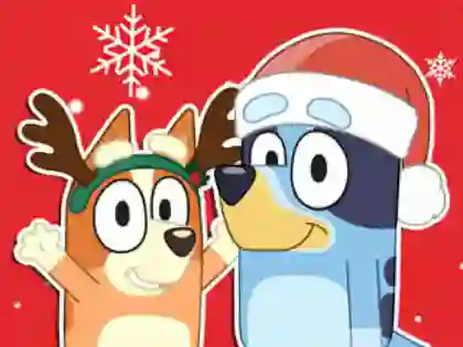 Jigsaw Puzzle: Bluey Christmas Gift เกมออนไลน์