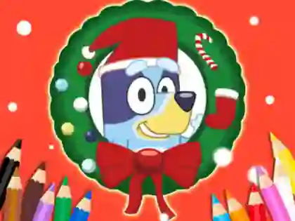 Coloring Book: Bluey Santa Claus เกมออนไลน์