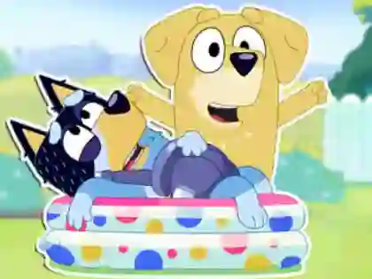 Jigsaw Puzzle: Bluey Dad Baby เกมออนไลน์