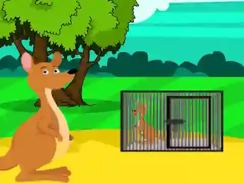 Red Kangaroo Baby Rescue from Cage เกมออนไลน์