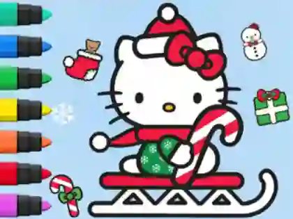 Coloring Book: Hello Kitty Christmas เกมออนไลน์
