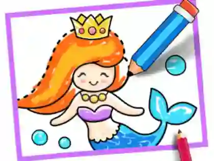 Toddler Drawing: Mermaid เกมออนไลน์