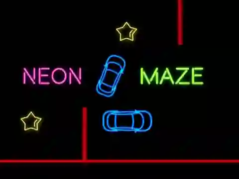 Neon Car Maze เกมออนไลน์