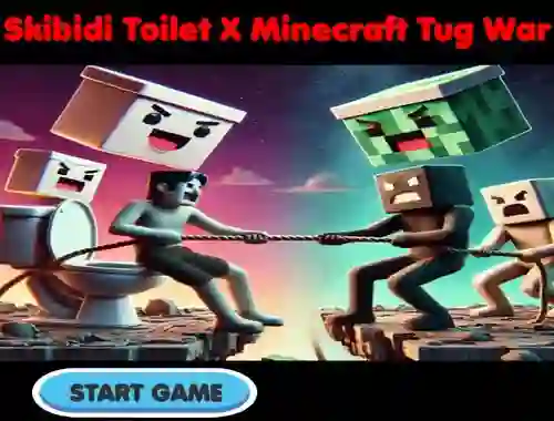 Skibidi Toilet X Minecraft Tug War เกมออนไลน์