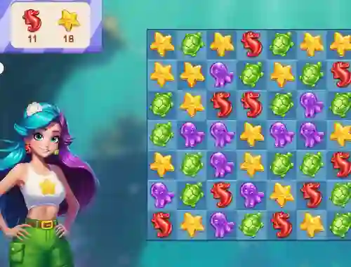 Underwater Adventures: Match 3 เกมออนไลน์