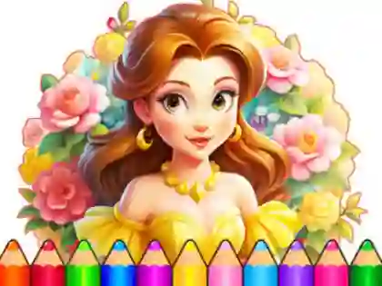 Coloring Book: Flower Dress Up เกมออนไลน์