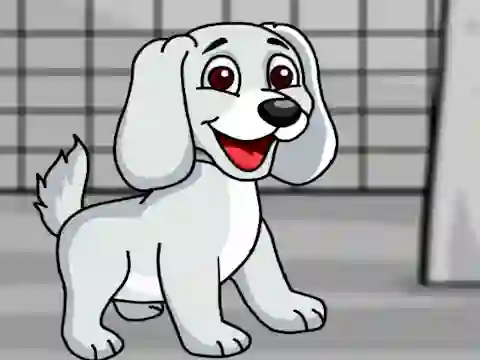 Rescue the White Puppy from Cage เกมออนไลน์