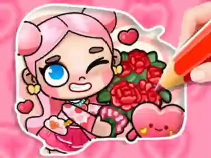 Coloring Book: Avatar Valentine's เกมออนไลน์