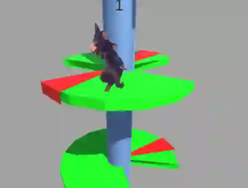 Ratomilton Helix Jump เกมออนไลน์