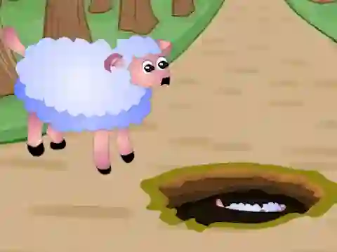 Help Fallen Down Sheep Baby เกมออนไลน์