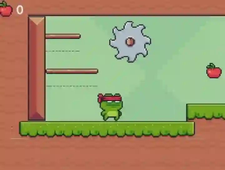 Green Ninja Collects Apples เกมออนไลน์