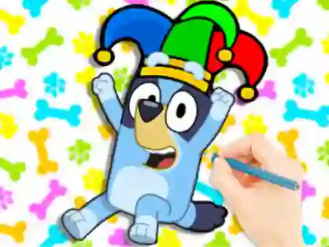 Coloring Book: Clown Bluey เกมออนไลน์