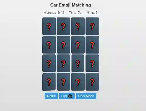 Car Emoji Matching เกมออนไลน์