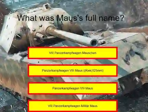 Tank Quiz: Maus เกมออนไลน์