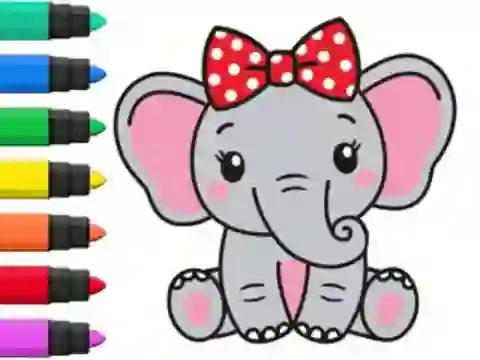 Coloring Book: Elephant เกมออนไลน์