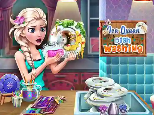 Ice Queen Dish Washing เกมออนไลน์