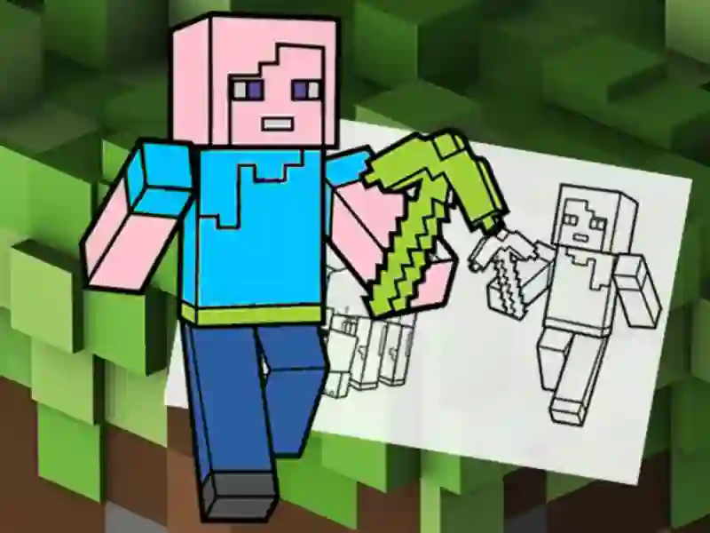 Minecraft Fun Coloring Book เกมออนไลน์