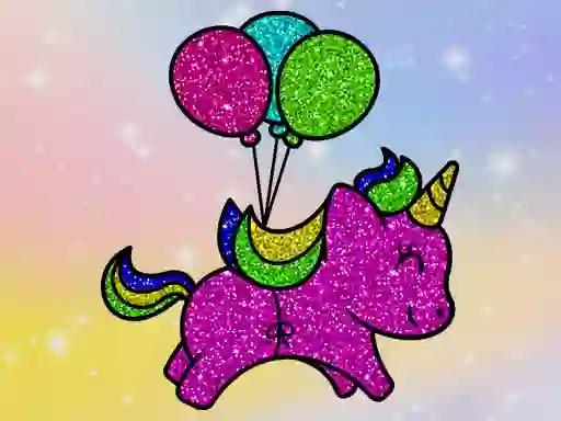 Coloring Book Glittered Unicorns เกมออนไลน์