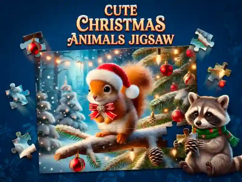 Cute Christmas Animals Jigsaw เกมออนไลน์